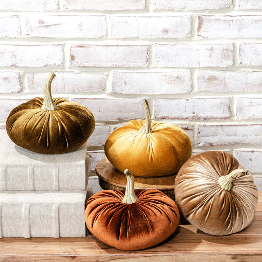 7.5” Velvet Pumpkins