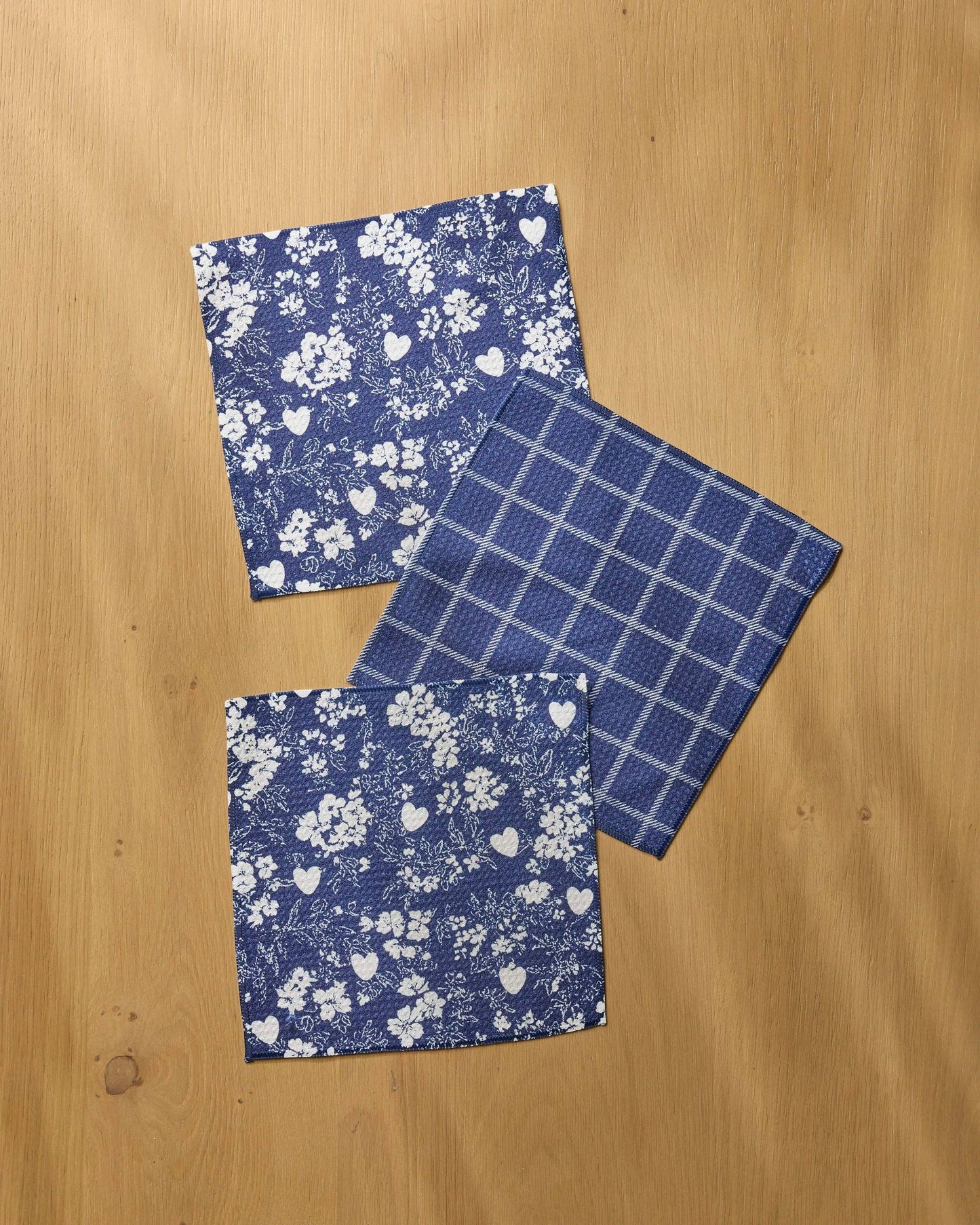 Posy Plaid Dishcloth Set