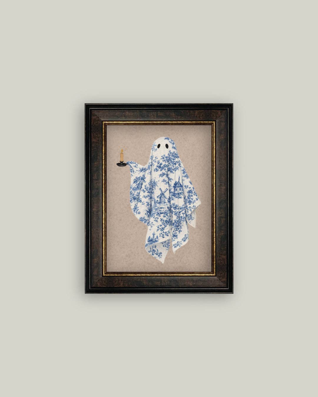 Blue Toile Ghost: 7x9