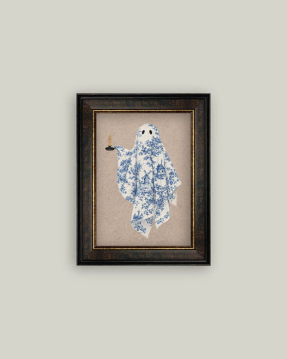 Blue Toile Ghost: 7x9