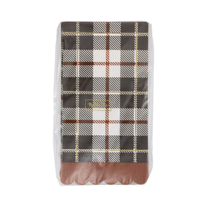 Black Fall Plaid Dinner Napkin