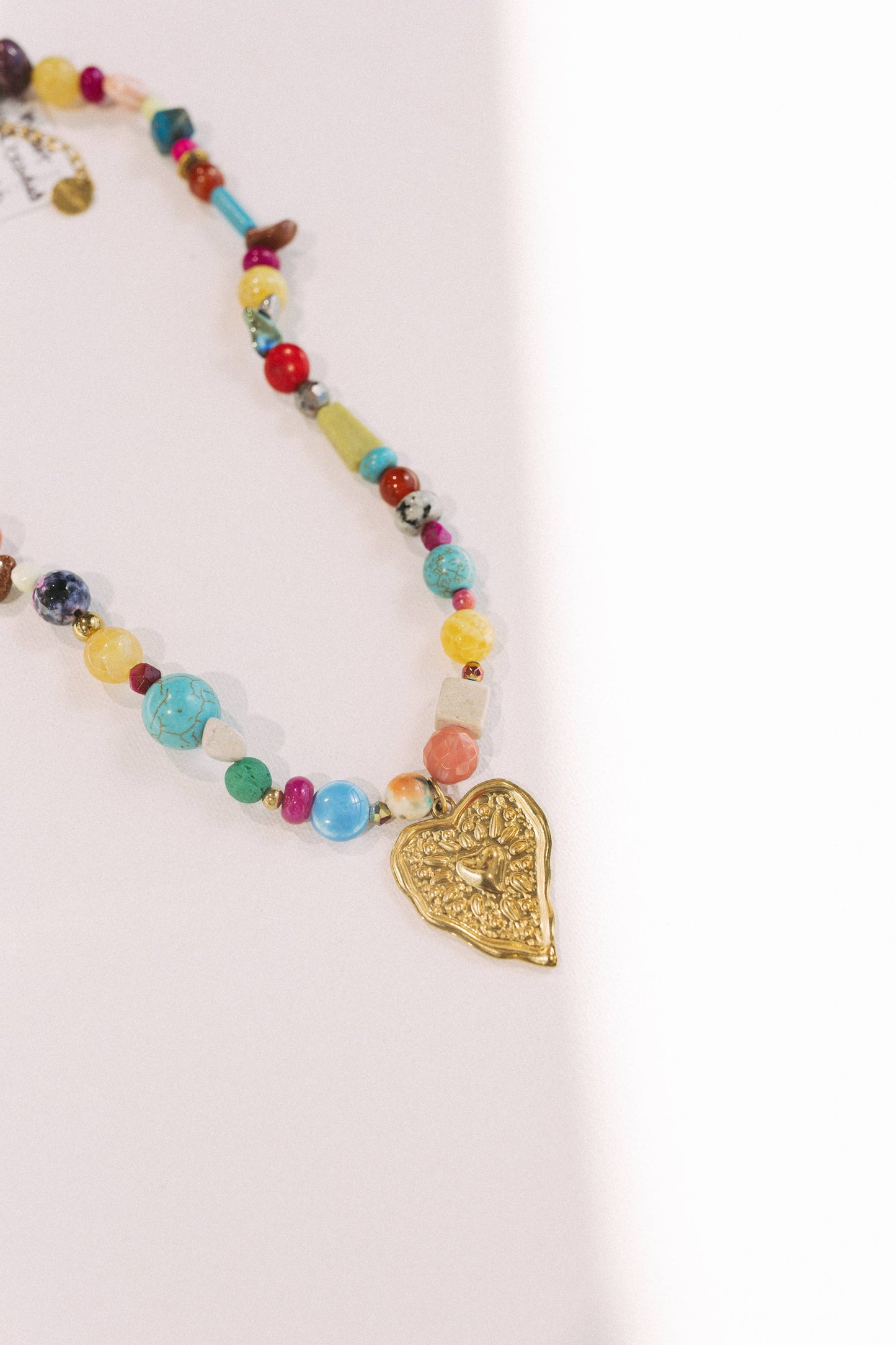 Stevie Heart Colorful Beaded Necklace
