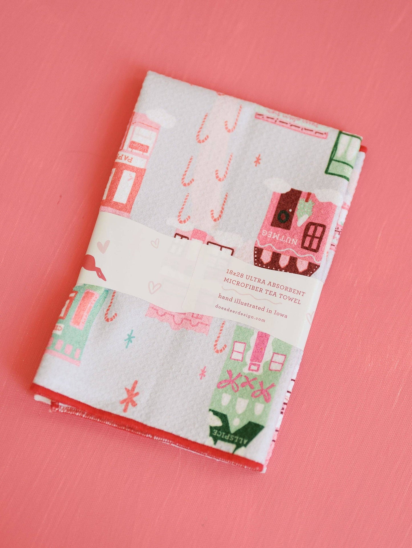 Christmas in the Village Waffle Towel | Holiday