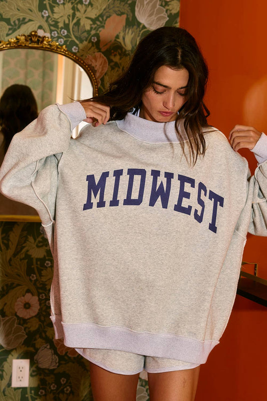 Midwest/Midwest Babe Reversible Crew Sweatshirt