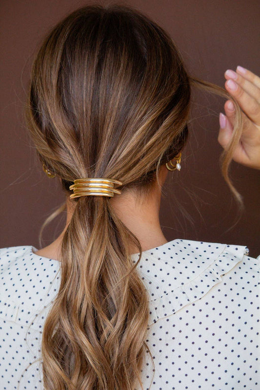 Minimal Gold Ponytail Cuff