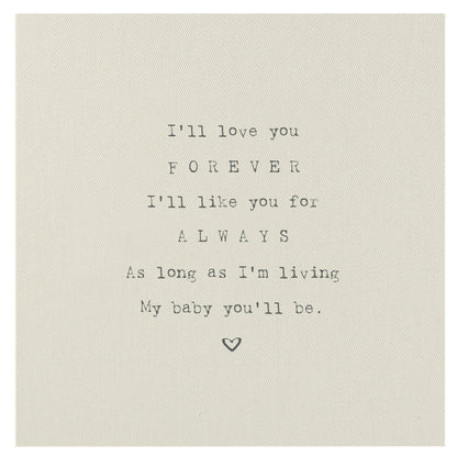 Mini Canvas, I’ll Love You Forever, Nursery Shelf Decor