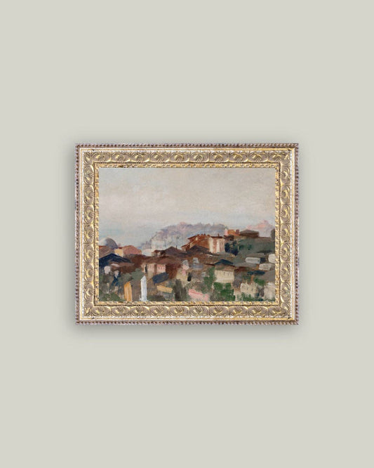 View of Constantinople Framed Antique Art: 10x8