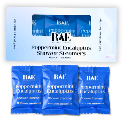 Peppermint Eucalyptus Shower Steamers 6 Pack - Made in USA
