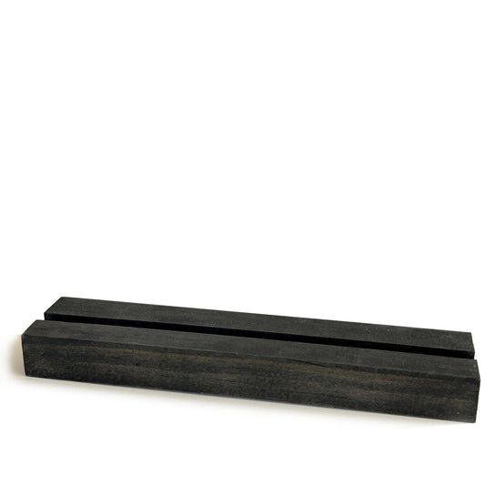Mini Canvas Wood Grooved Holder: Black stained