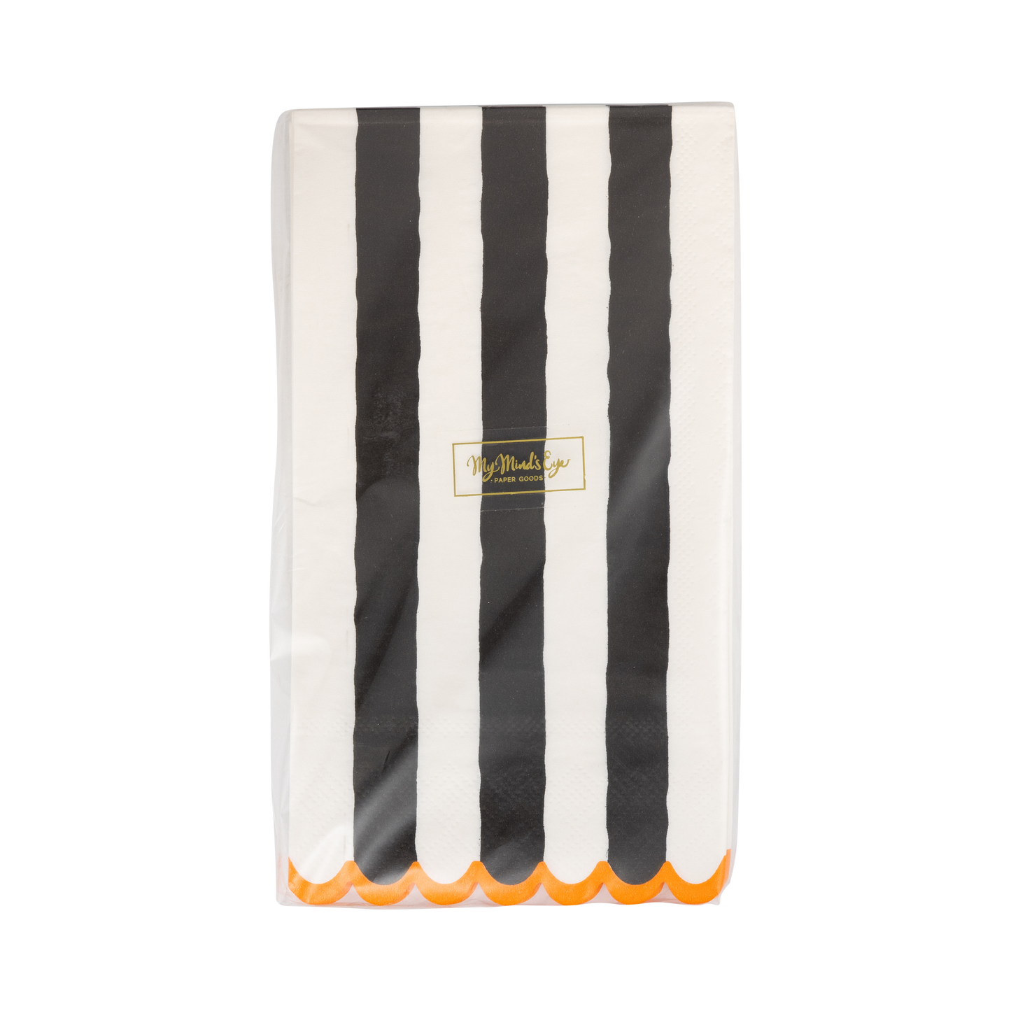 Black and Cream Striped Dinner Napkin