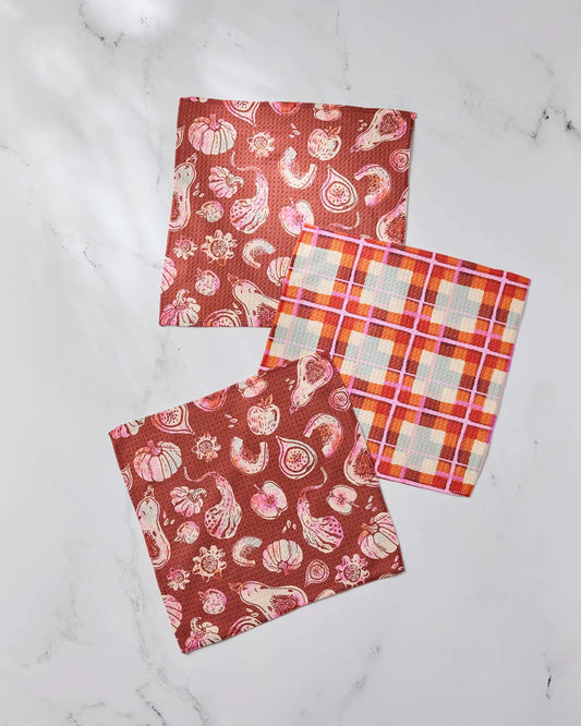 Autumnal Love Dishcloth Set