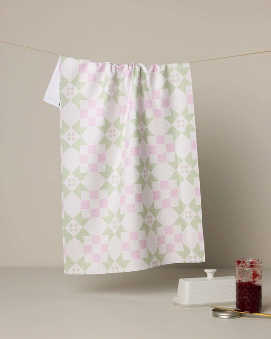 Garden Quilt Tea Towel