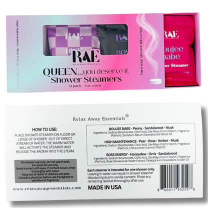Queen - Shower Steamers 6 Pack - Made in USA - Spa Tablets