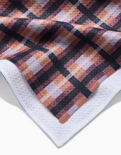 Crossbarred Orange Tea Towel
