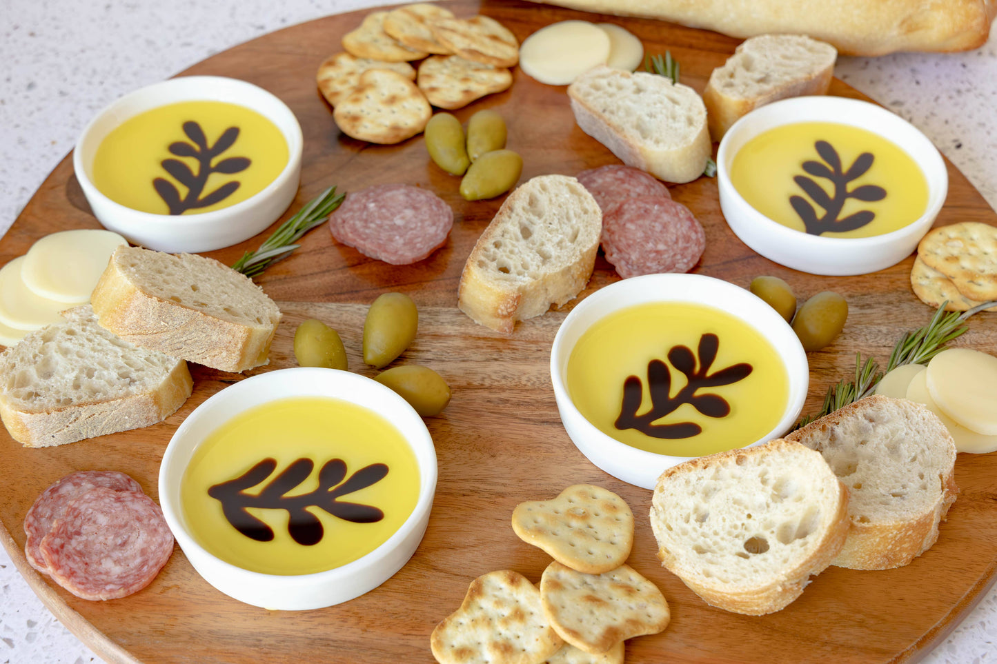 Olive Oil and Balsamic Vinegar 4pc Dipping Set