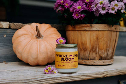 Where Mums Bloom Candle: 16 oz Candle