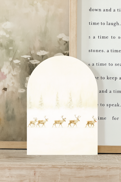 Reindeer Lineup 7x10"