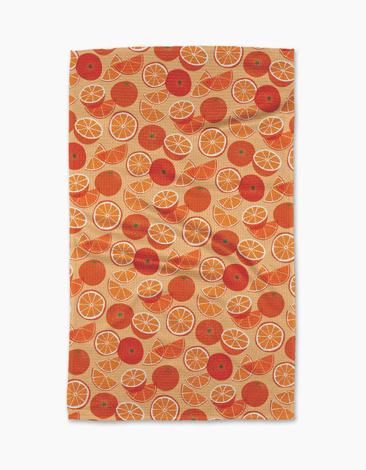 Geometry Tea Towel-Only Oranges