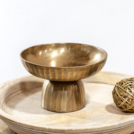 Champagne Pedestal Aluminum Bowl