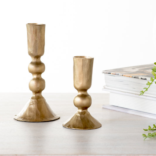 Brass Antique Gold Taper Holders