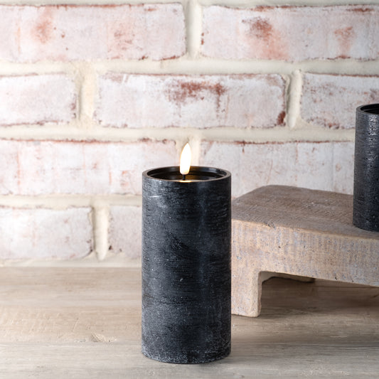 6” Black LED Pillar Candle