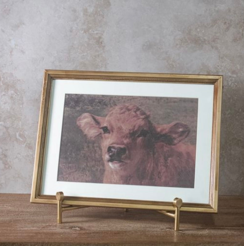 Brown Cow Canvas Wall Art