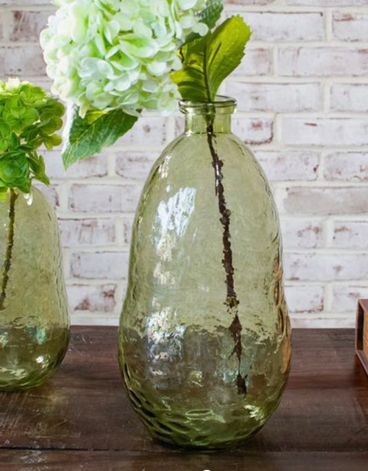 Green Recycled Glass Vase