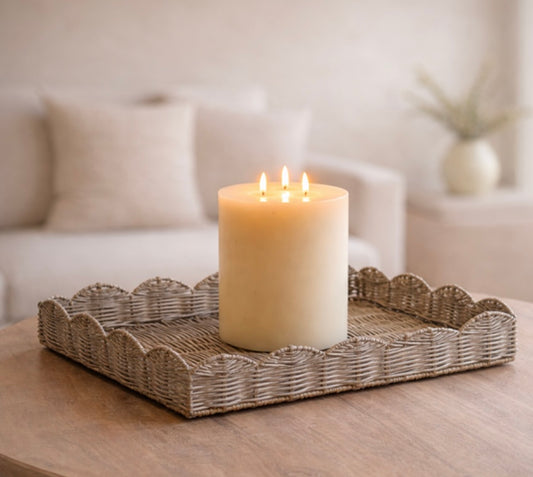 Grey Wash Willow Tray