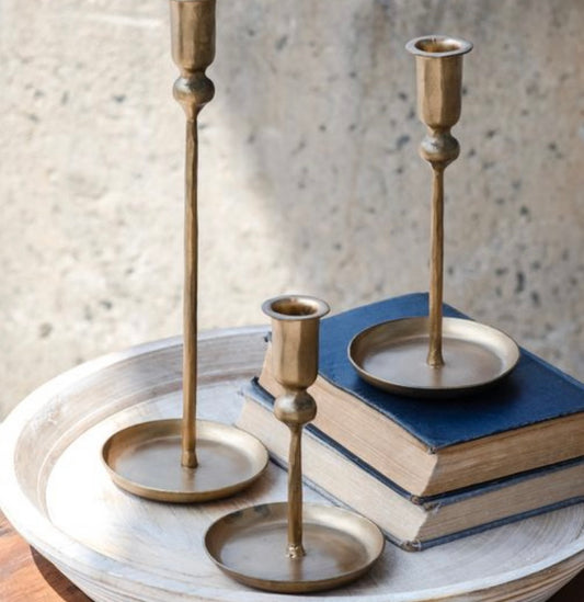 Gold Plate Candle Holders