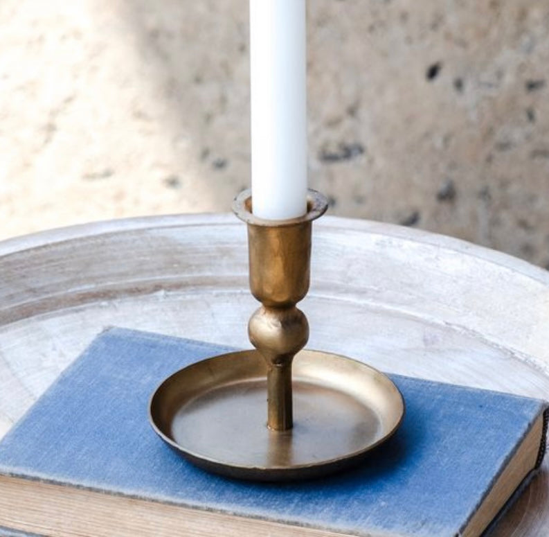 Mini Gold Plate Candle Holder