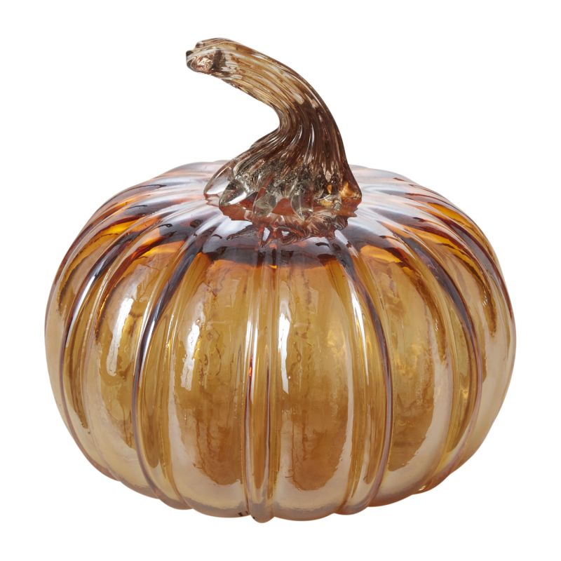 Amber Glass Pumpkin-Small