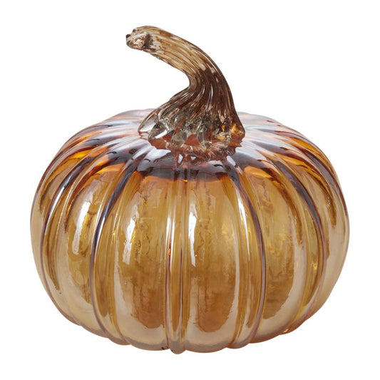 Amber Glass Pumpkin-Small