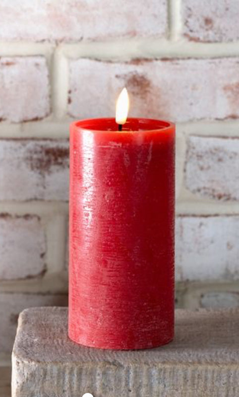 6” Red LED Pillar Candle