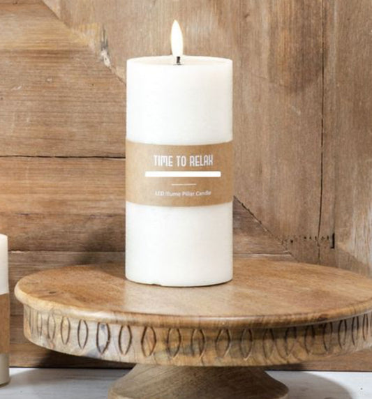 6” LED Taper Candle-Ivory