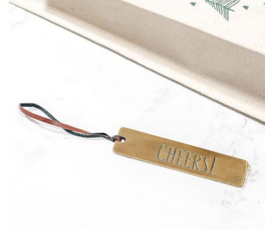 Cheers Metal Gift Tag