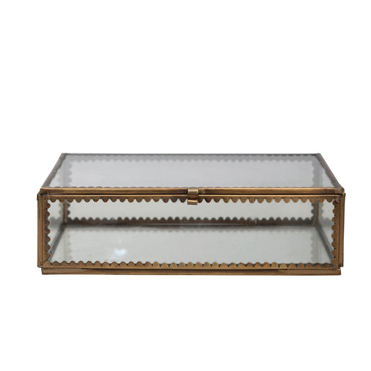 Brass + Glass Display Box with Scalloped Edge