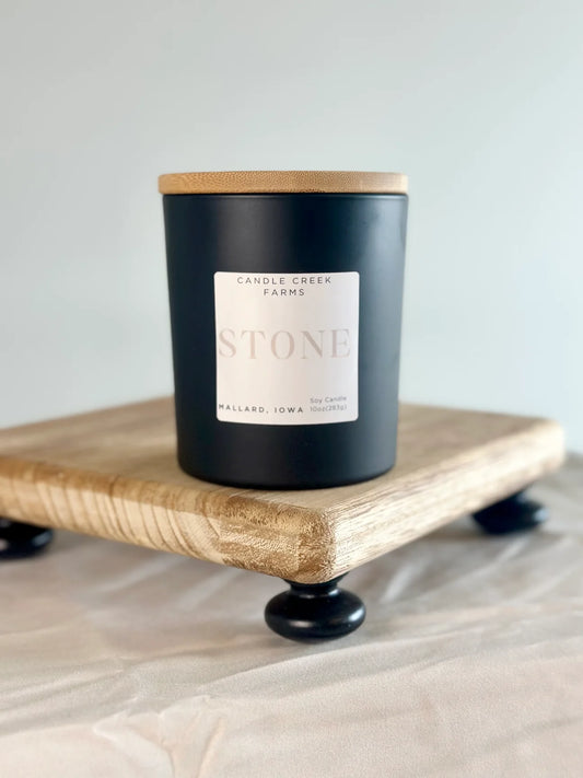 CCF Black Matte Candle-Stone