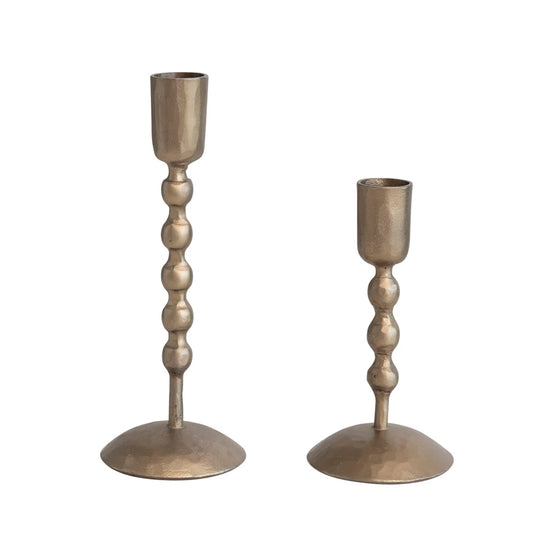 Hand Forged Antique Brass Tapers