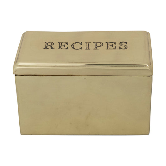 Gold Finish Recipe Box