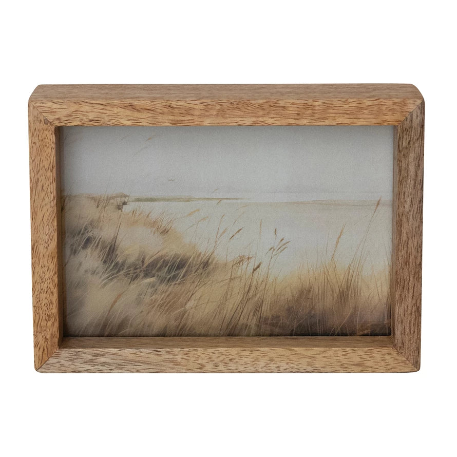 Mango Wood Landscape Floating Photo Frame (Holds 4 x 6” photo)