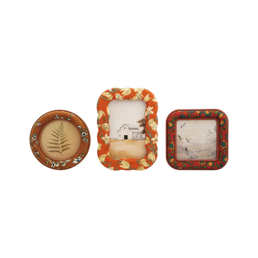 Embroidered Floral Frames