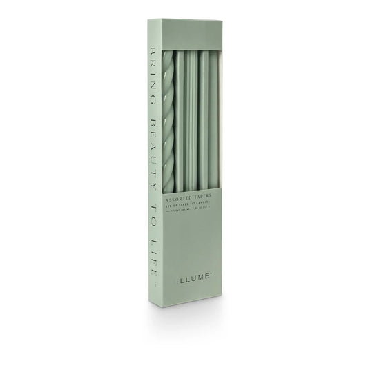 Sage Green Assorted Tapers 3 Pack