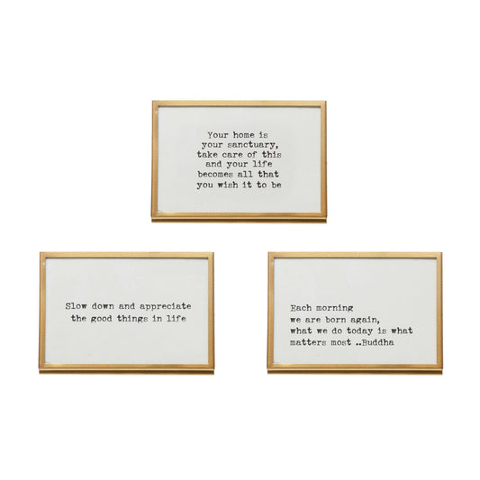 Brass Frame with Saying
