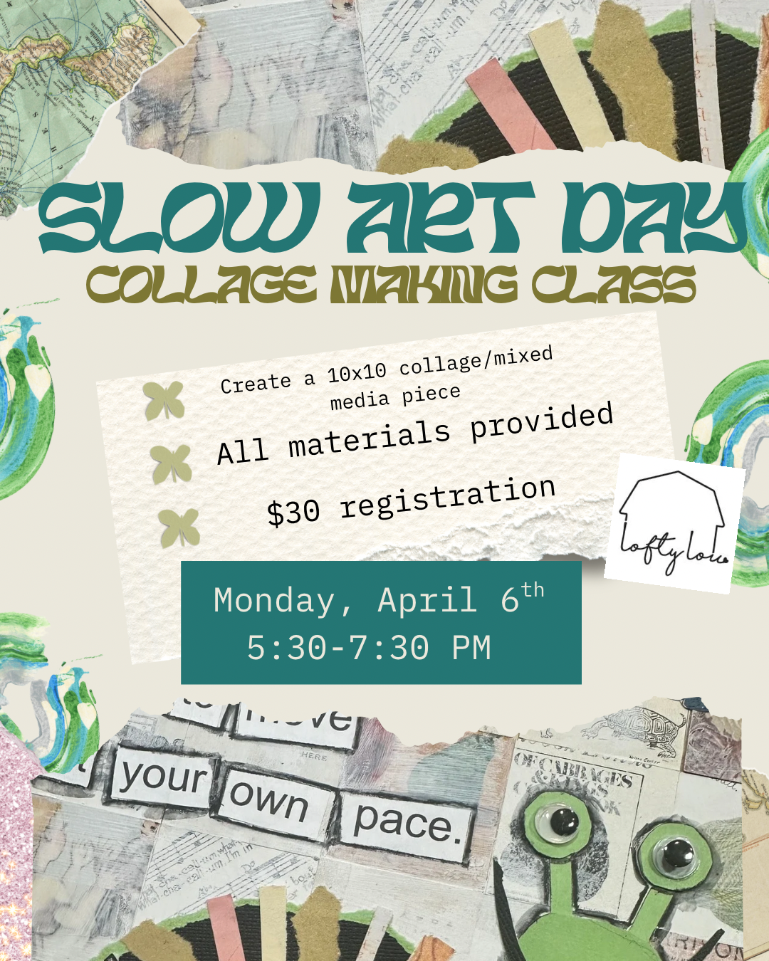 Slow Art Day: Collage Making Class