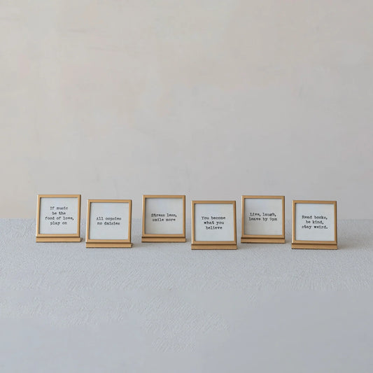 Brass Easel with Sayings