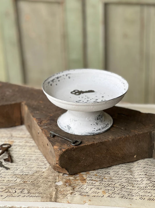Cream Pedestal Plate