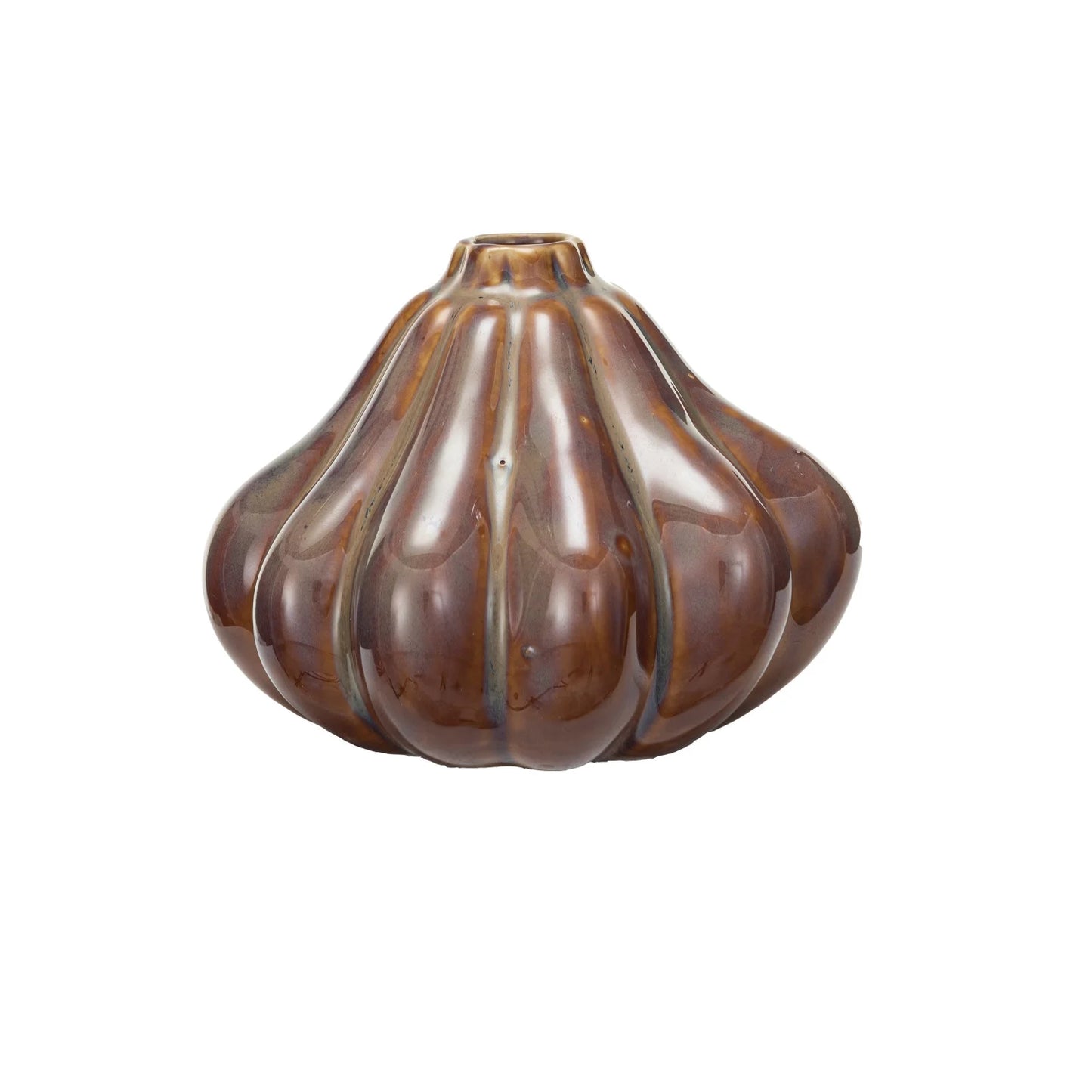 Stoneware Pleated Vase