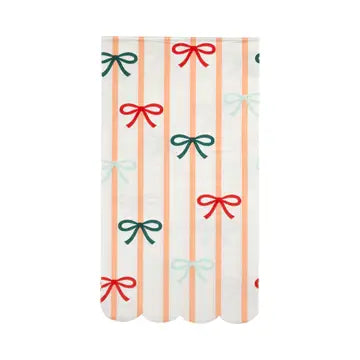 Bows + Stripes Scalloped Napkins