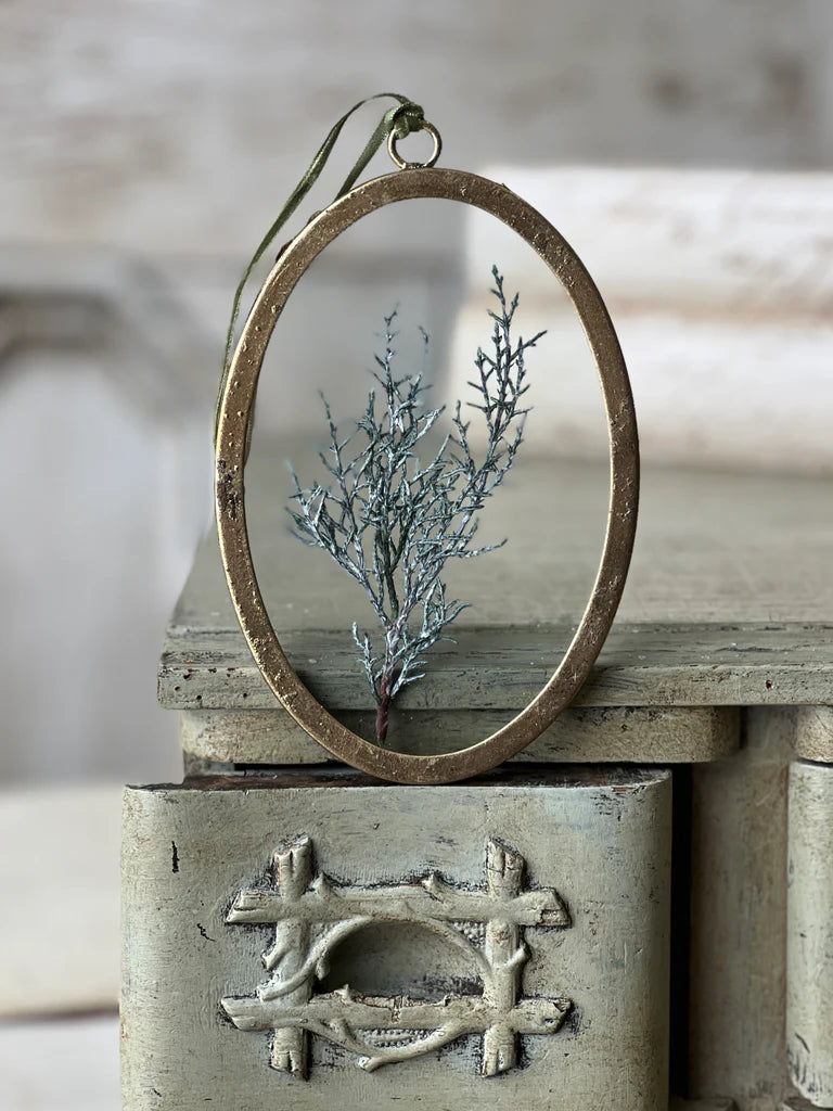 Petite Pine Ornament-Oval