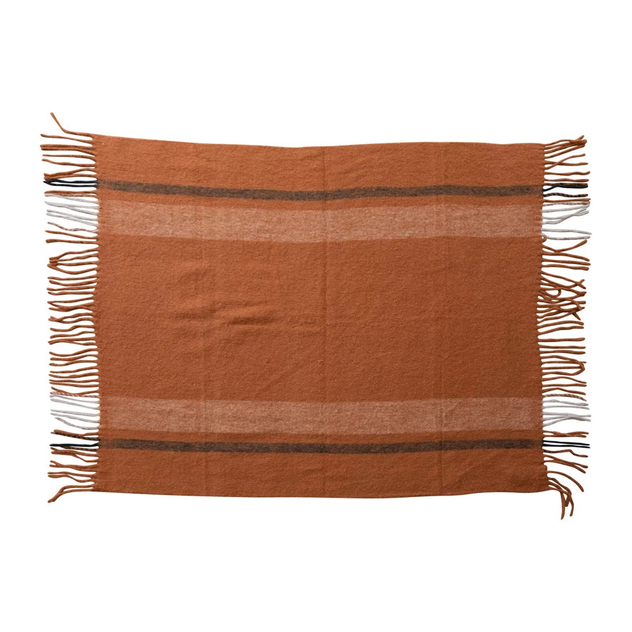 Autumn Brushed Acrylic + New Zealand Wool Throw